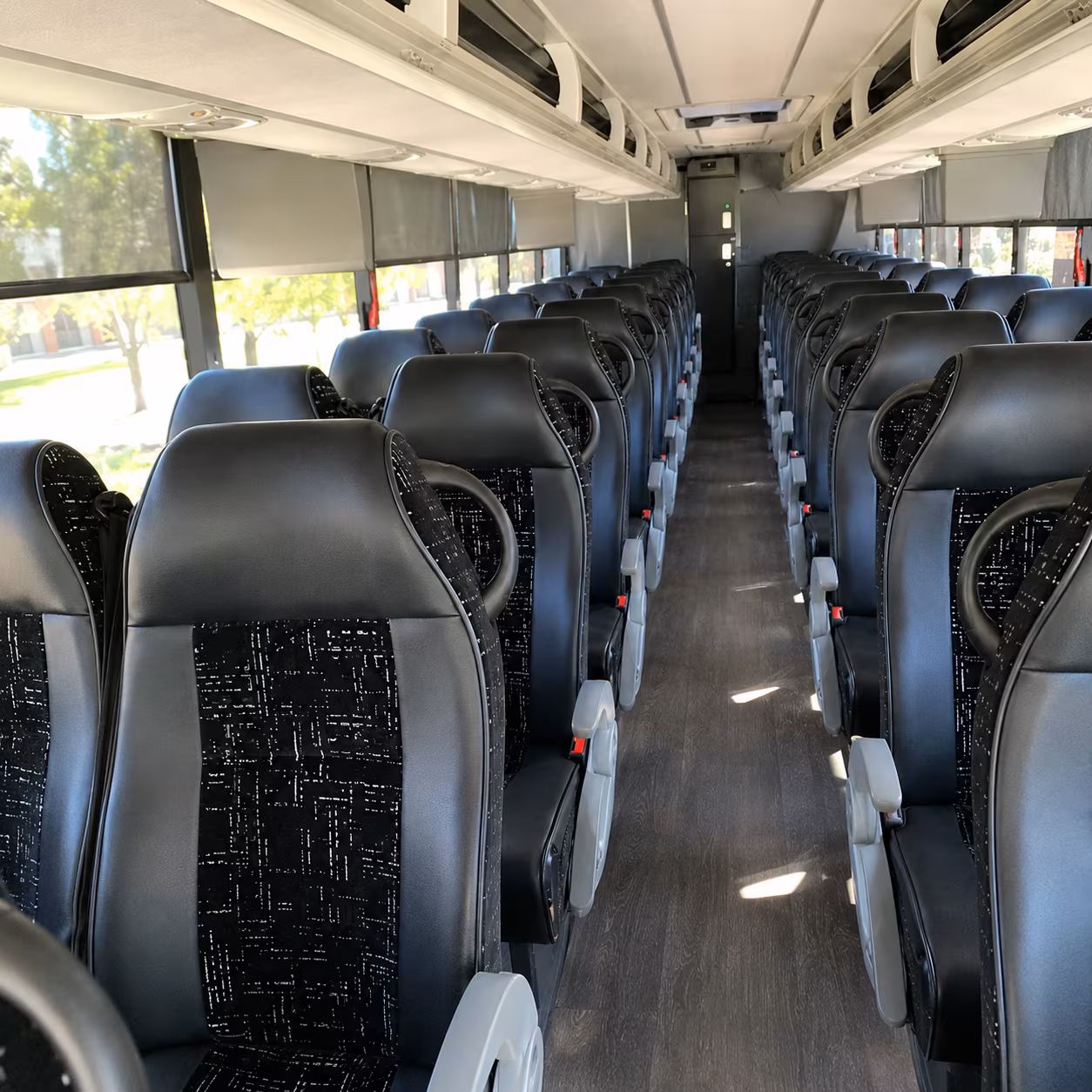 overland park charter bus interior