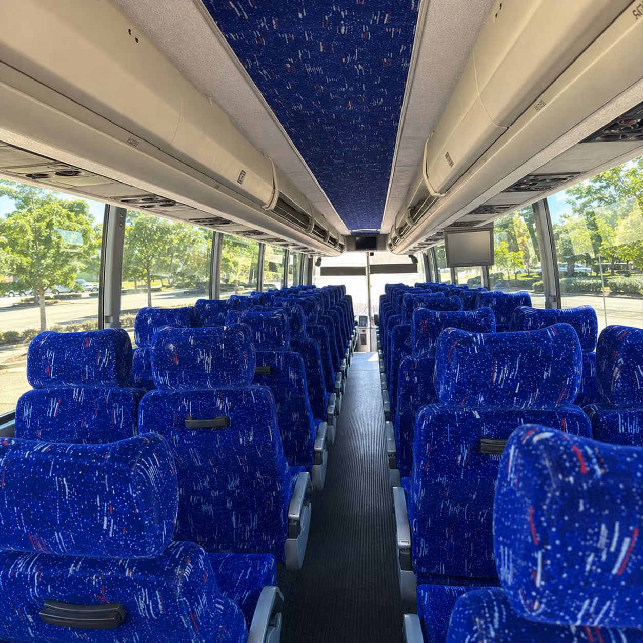 overland park charter bus rental interior